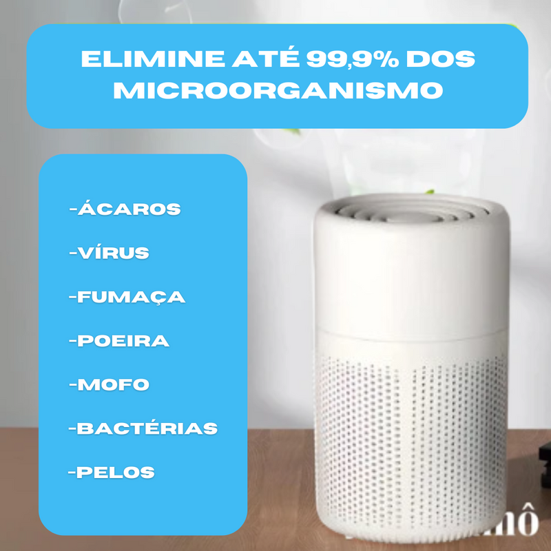 Purificador de Ar AirClean KSA4 - Com Filtro HEAPA e Função Lonizador