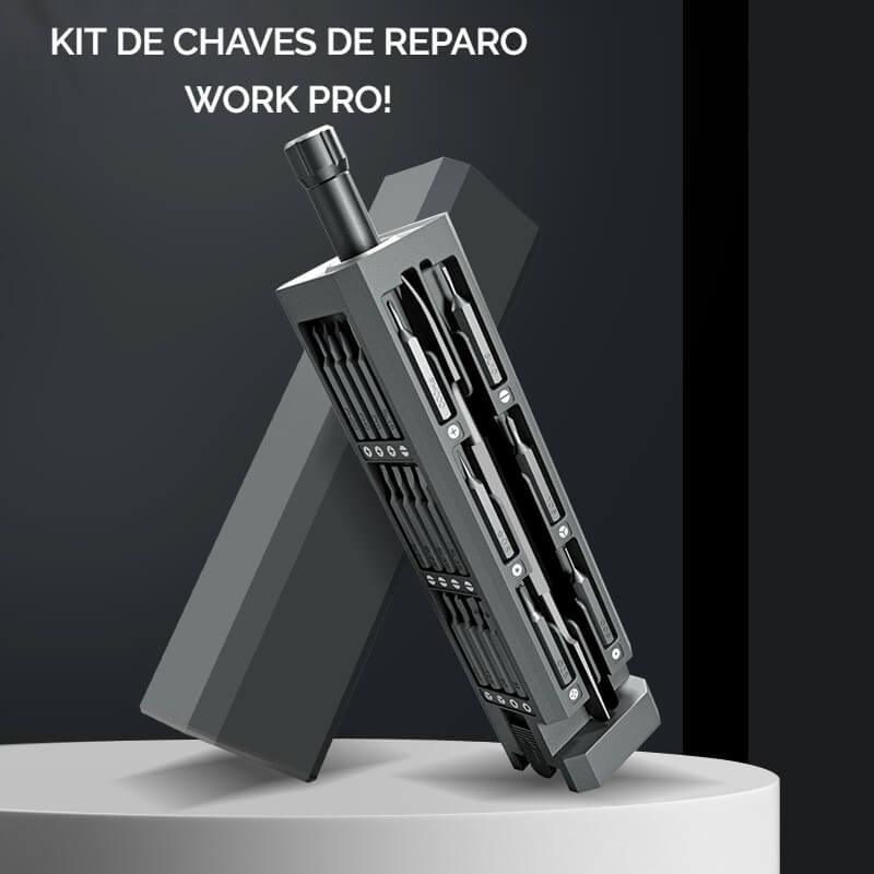 Kit Profissional de Chaves: Fenda, Phillips, Estrela, Allen - Work Pro - ComprasOne