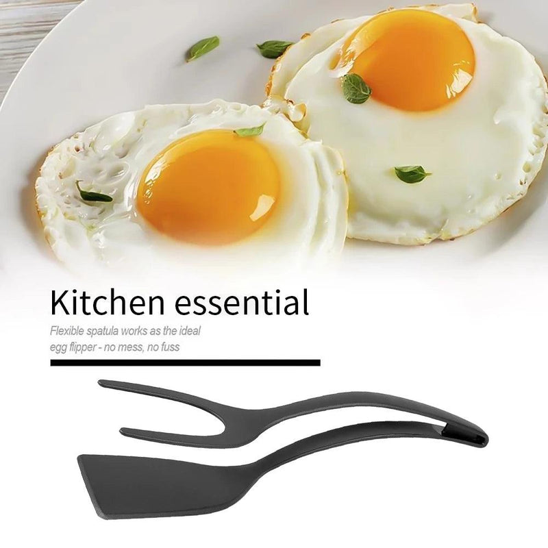 2 In 1 Grip Flip Tongs Eggs Tongs French Toast Pancake Egg Clamp Omelet Turners Cooking Tongs Gadgets Kitchen Accessories - ComprasOne